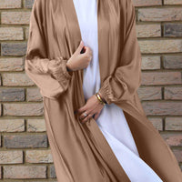 Muslim Women's Wear Bubble Satin Cardigan Dubai Dress