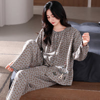 Fashion Women's Loose All Cotton Pajamas Suit