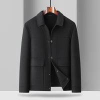 Woolen Coat Male Plus Size Turn-down Collar Coat