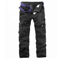 Cotton washed multi-pocket overalls long pants