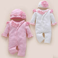 one-year-old baby wears newborn baby clothing romper jumpsuit