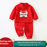 Spring And Autumn Children One Year Old Celebration Dress Suit
