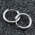 Amazon Foreign Trade Earrings Stylish Glossy Ear Clip Silver Round Tube Small Ring Anti-fashion
