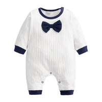 Jacquard cotton gentleman romper