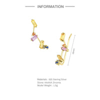 S925 Sterling Silver Square Zircon All-match Fashion Ear Clip