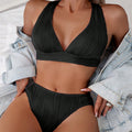 Halter Strap Split Swimsuit Women's Bikini