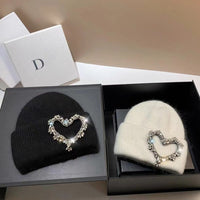 Fall Winter Fashion Heart Knitted Warm Ear Protection Hat