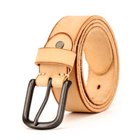 Men's leather pin buckle belt