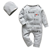 Baby boy cartoon long-sleeved jumpsuit cap