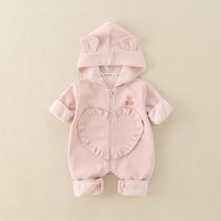 Baby Girl Hooded Cartoon Cute Jumpsuit Infant Fall Outfit Jumpsuit