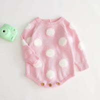 Girls' baby knitted wool jumpsuit romper