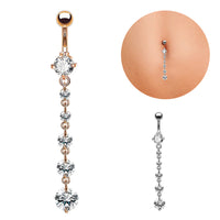 Fashion Creative Six-link Zircon Umbilical Button
