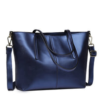 New leather bag bag leather fashion all-match simple single shoulder bag shopping bag bag capacity