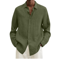 Men's Autumn New Casual Cotton Linen Shirt