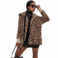 Casual Women's Hooded Solid Color Warm Plush Jacket