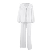 Breathable And Comfortable Long-sleeve Full-length Loungewear
