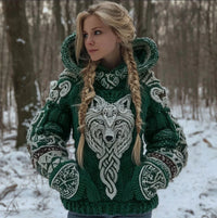 AutumnWinter 3D Digital-Print Hoodie