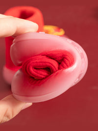 Red Cashmere Room Socks Thickened Warm Non-slip