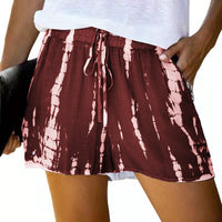 Summer European And American Tie-dye Striped Wide-leg Shorts