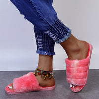 New Autumn And Winter Fluffy Slippers Women