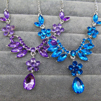 Europe and the United States trade explosion bride alloy diamond necklace earrings set Drop Bridal Jewelry Accessories zircon jewelry