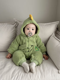 Newborn Autumn And Winter Fleece-lined Thickened Jumpsuit