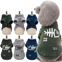 Pet Clothes Fishbone Pattern Small Dog