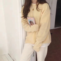 Candy Color Pullover Slimming Sweater Bottoming