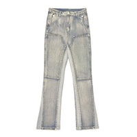 Washed Slightly White Fashion Brand American Jeans Edging Slightly Flared