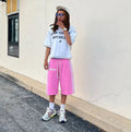 Womens Stitched Designer Casual Pants With American-Style Print