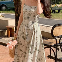 Printed Strap Maxi Dress For Women