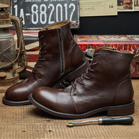 Men's Cowhide Vintage Handmade Martin Boots