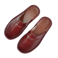 Home furnishing indoor leather Baotou slippers