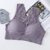 Lace Underwear Wide Shoulder Strap Anti-exposure Plus Size Vest