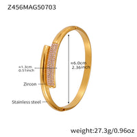 Oversized Bracelet With Irregular Geometric Diamond Accents