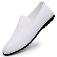 Men's Casual Leather Shoes Fashion Soft Gommino Low Top