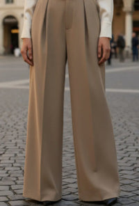 Women's Elegant Casual Wide-Leg Straight Pants With Belt