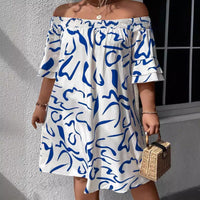 Casual Chic Plus-Size Printed Dress