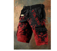 Digital Printing Men's Fashion Casual Zipper Cargo Shorts