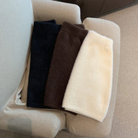 Women's Small High Waist Sheath Plush Skirt High-end