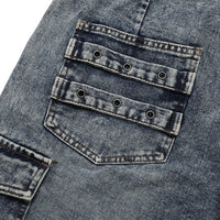 Heavy Duty Patchwork Denim Shorts For Men
