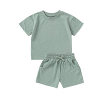 Children's Short Sleeve Baby Organic Cotton Shorts Suit
