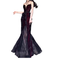 French-style Dark Slimming Lace Patchwork Dress Womens Two-piece Set Sexy Chic Tassel Shawl Long Skirt