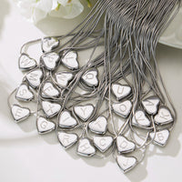 Stainless Steel 26-Letter Heart Pendant Clavicle Necklace