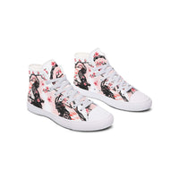 Fashion Printed Couple High Top Canvas Shoes