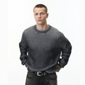 New Fall Two-tone Sweater American Street-style Color-blocking Design