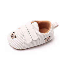 Embroidered Little Bear Baby Shoes Double Velcro Striped Children's Shoes Toddler Shoes