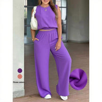 Women's Breathable Casual Top And Pants Set
