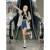 Women's Summer Sun-proof Striped Short-sleeved Shirt