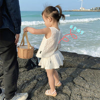 Girls' Baby Sweet Hollow Cotton Suit